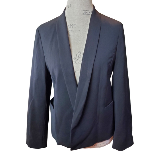 Vince Jackets & Blazers - VINCE | Modern Criss Cross Collar Wool Blend Open Blazer (Size M)